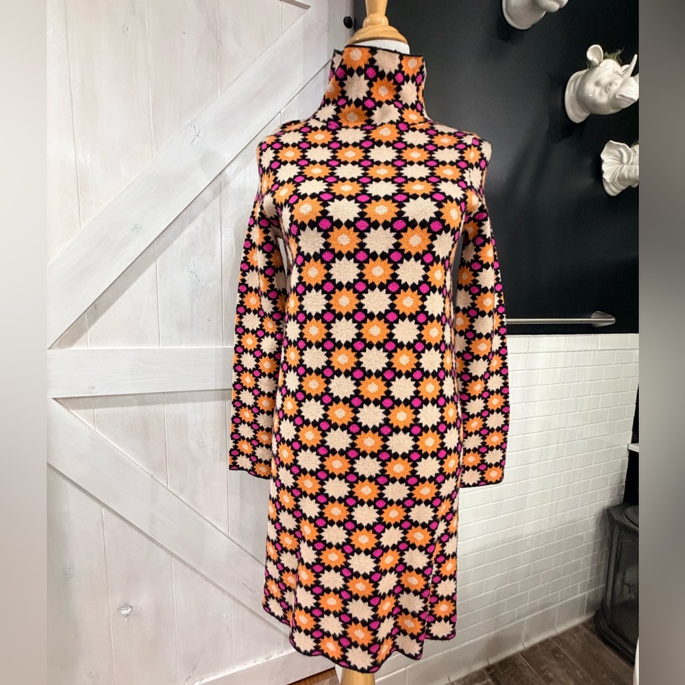 Maeve by Anthropologie retro funnel neck shift dress